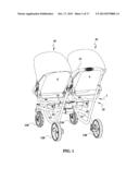 CONVERTIBLE TANDEM STROLLER WITH A DOUBLE SEAT TRANSFER MECHANISM diagram and image