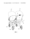 CONVERTIBLE TANDEM STROLLER WITH A DOUBLE SEAT TRANSFER MECHANISM diagram and image