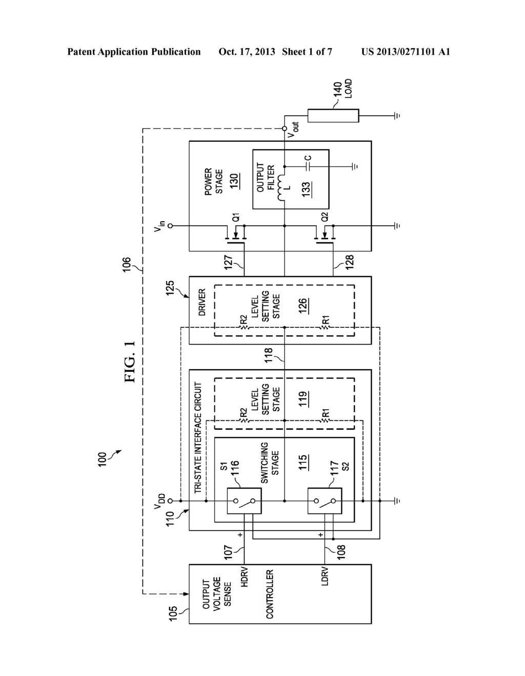 POWER CONVERSION SYSTEM EMPLOYING A TRI-STATE INTERFACE CIRCUIT AND METHOD     OF OPERATION THEREOF - diagram, schematic, and image 02