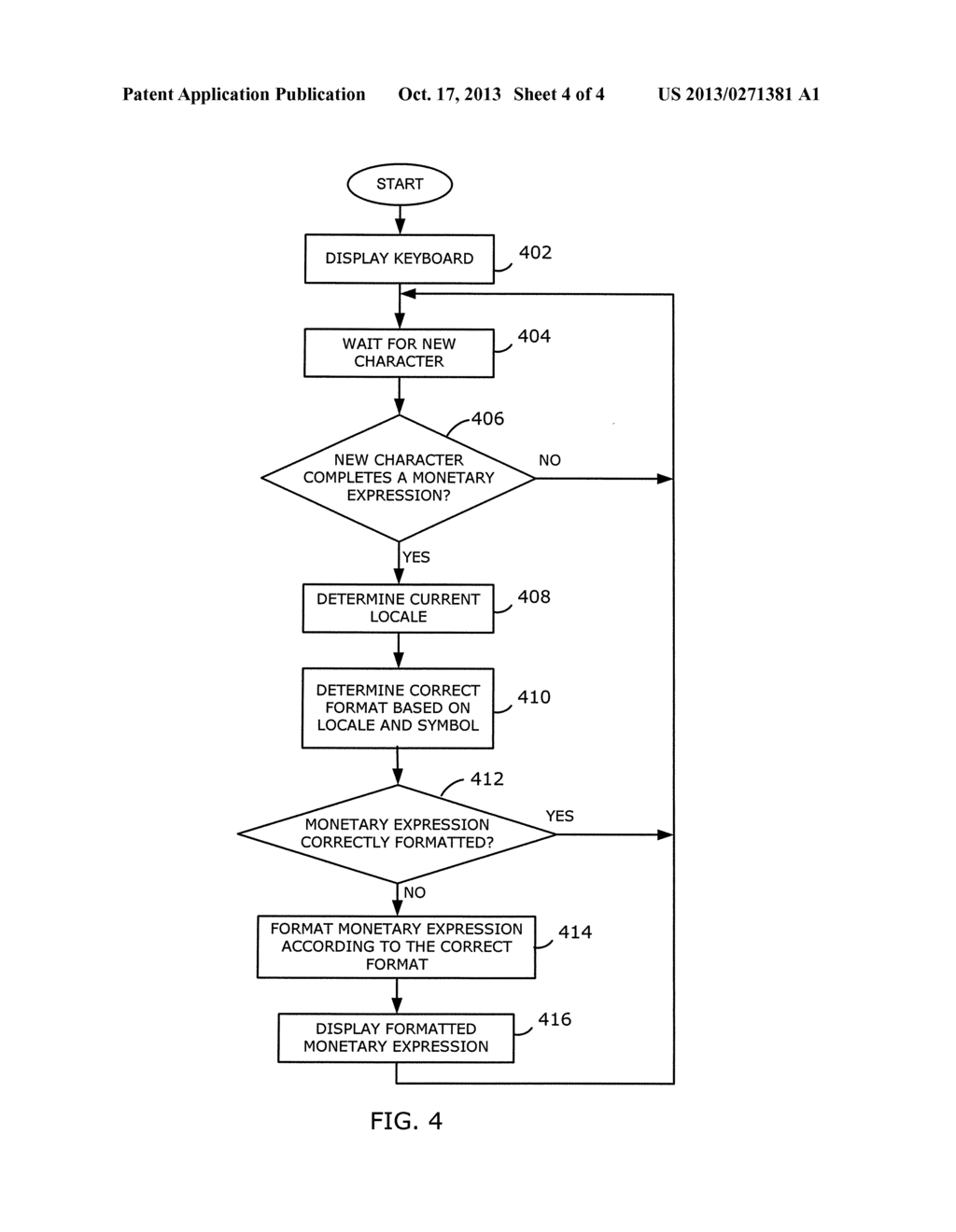 ELECTRONIC DEVICE AND METHOD FOR DYNAMICALLY FORMATTING MONETARY     EXPRESSIONS - diagram, schematic, and image 05