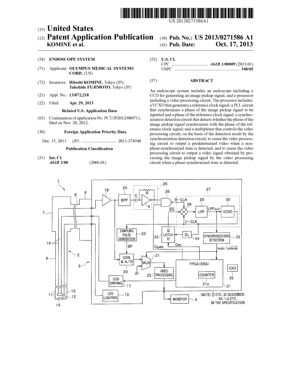 ENDOSCOPE SYSTEM - diagram, schematic, and image 01