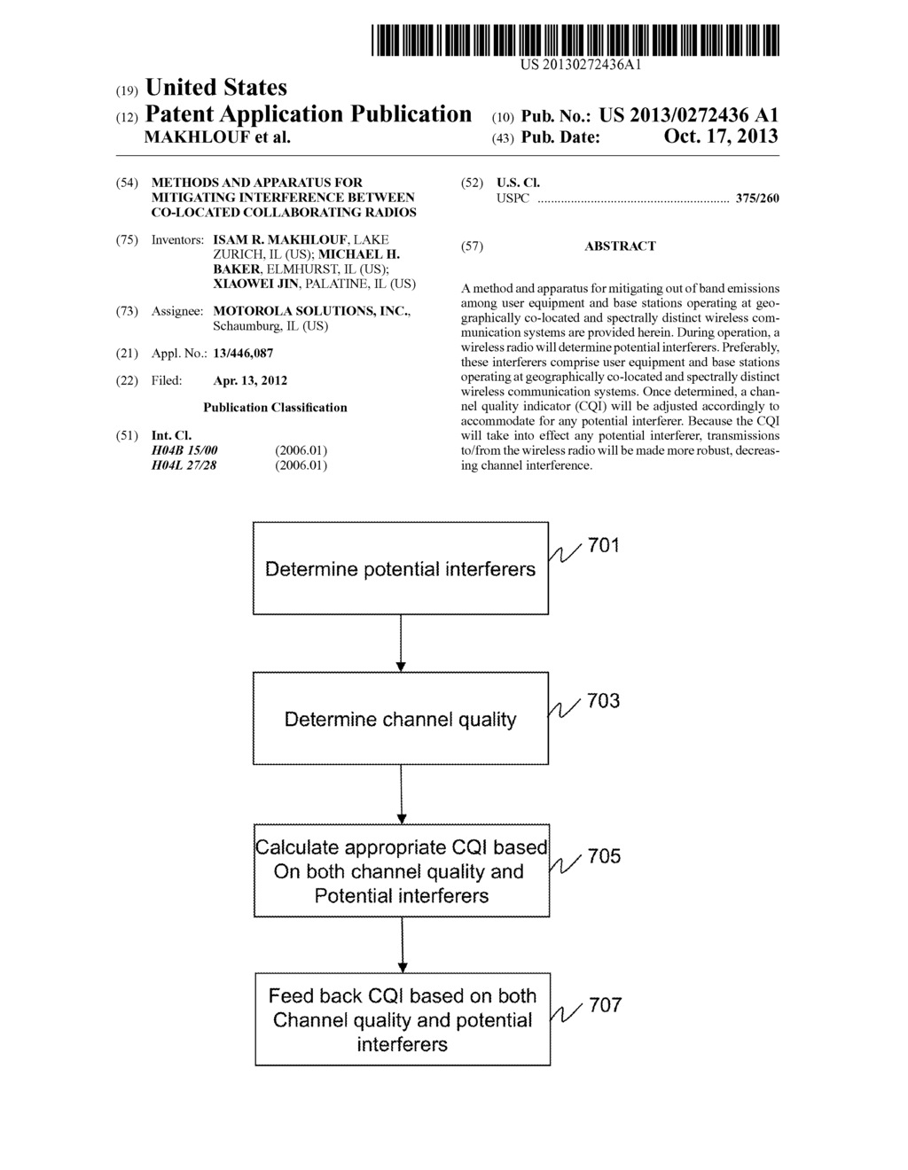 METHODS AND APPARATUS FOR MITIGATING INTERFERENCE BETWEEN CO-LOCATED     COLLABORATING RADIOS - diagram, schematic, and image 01