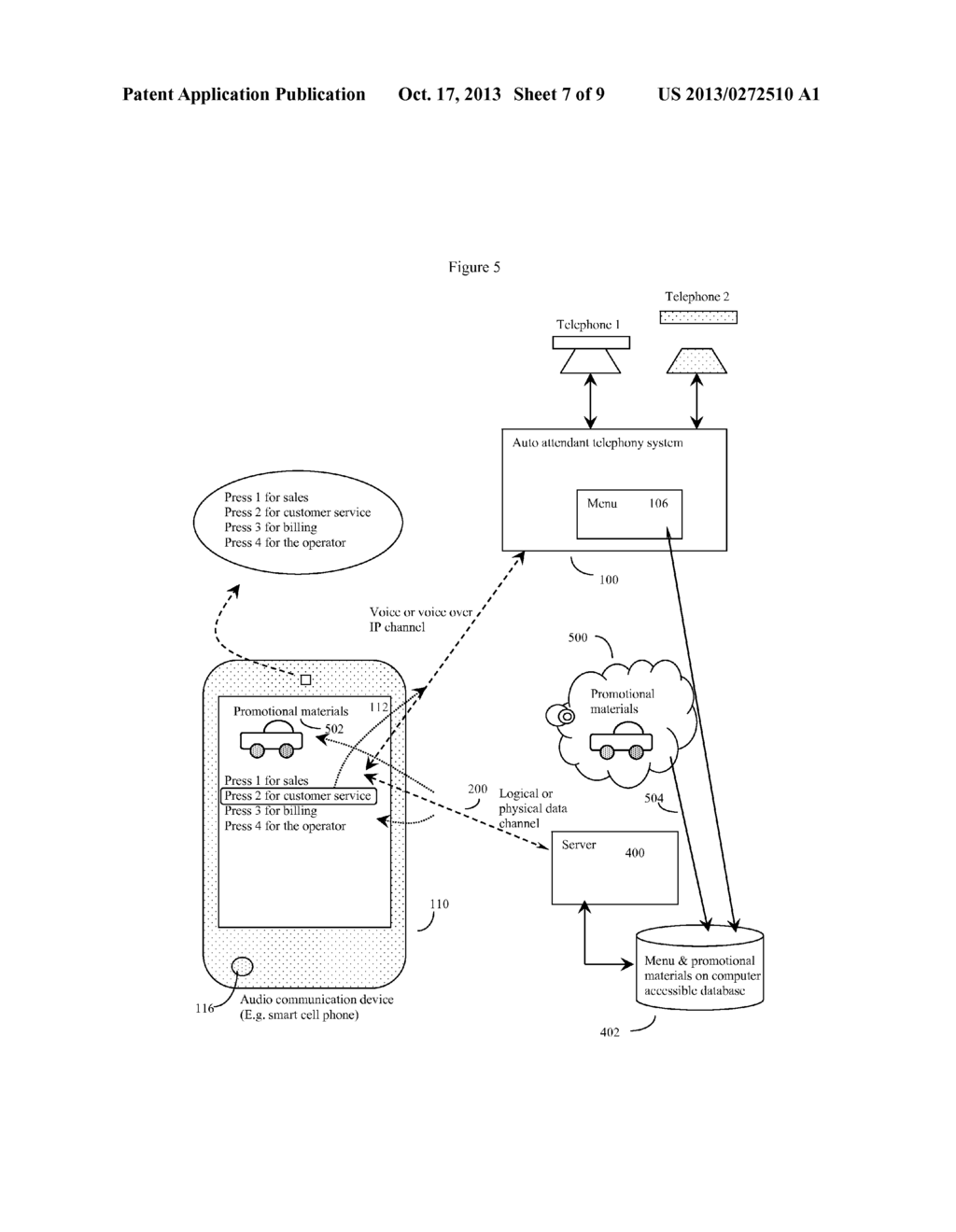 METHOD AND APPARATUS FOR DATA CHANNEL AUGMENTED AUTO ATTENDED VOICE     RESPONSE SYSTEMS - diagram, schematic, and image 08