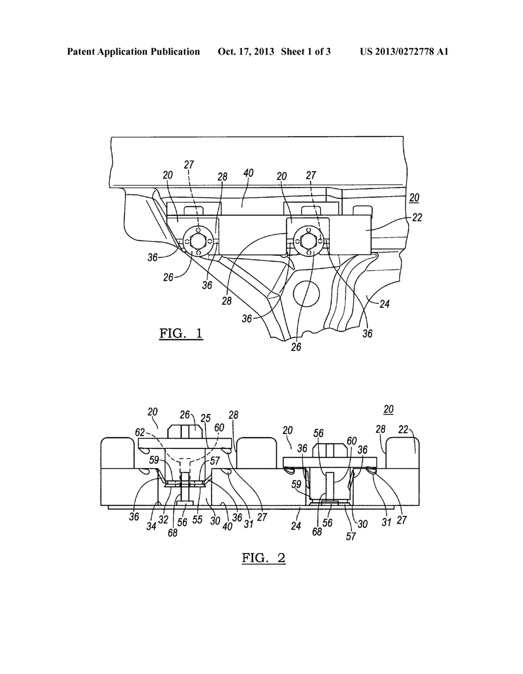 FASCIA BRACKET MOUNTING SYSTEM - CAPTIVE FLOATING NUT SYSTEM TO WELD STUD - diagram, schematic, and image 02