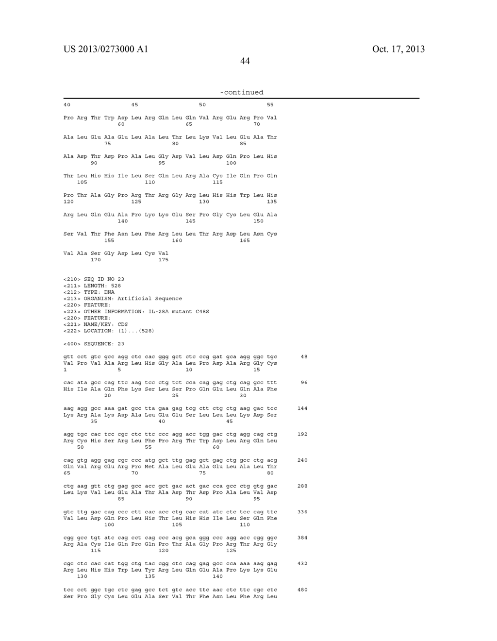 METHODS FOR TREATING VIRAL INFECTION USING IL-28 AND IL-29 - diagram, schematic, and image 45