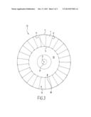 Grinding Lamella for Arrangement on a Grinding Wheel Which Can Be Driven     in Rotation About an  Axis of Rotation diagram and image