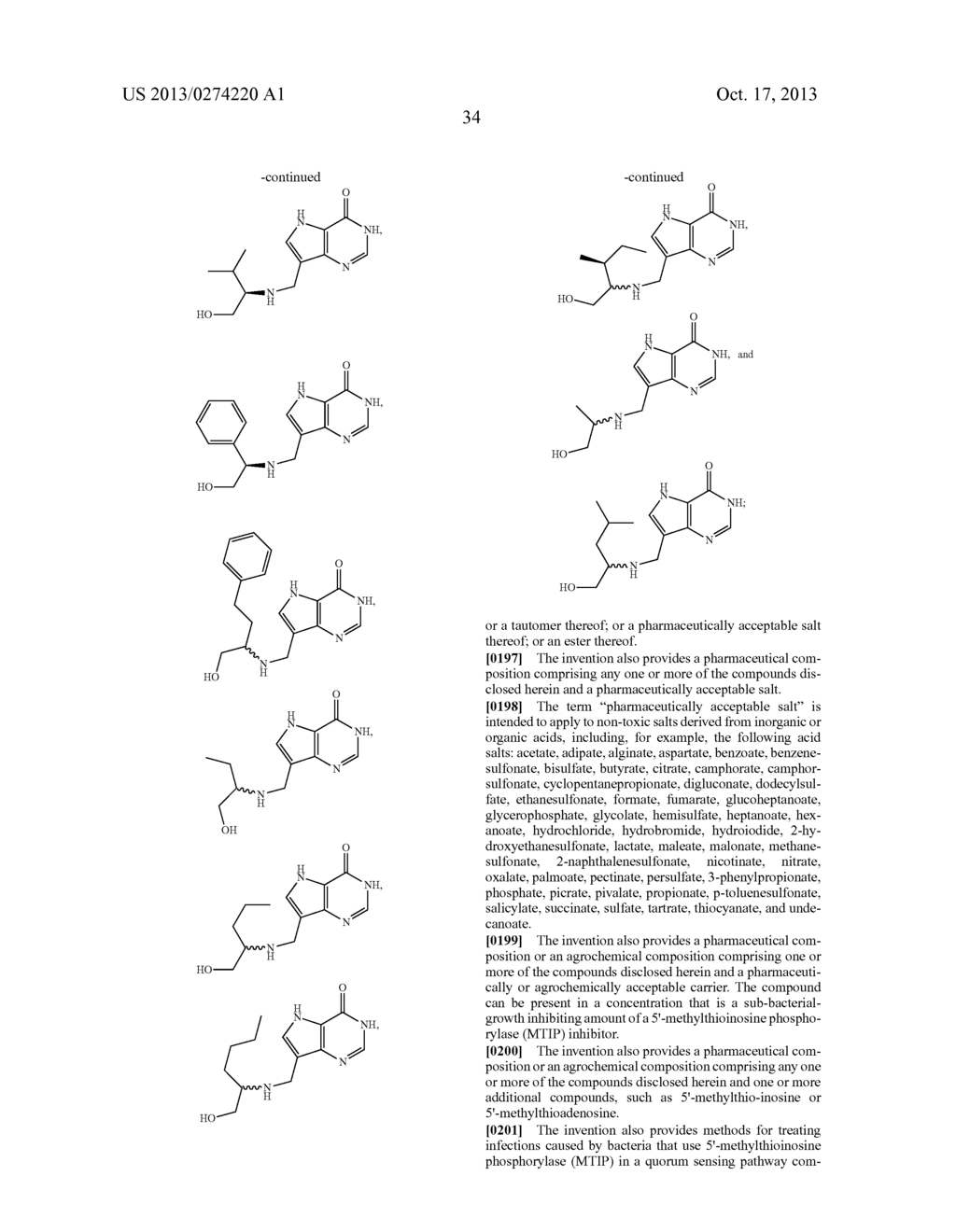 METHODS, ASSAYS AND COMPOUNDS FOR TREATING BACTERIAL INFECTIONS BY     INHIBITING METHYLTHIOINOSINE PHOSPHORYLASE - diagram, schematic, and image 38