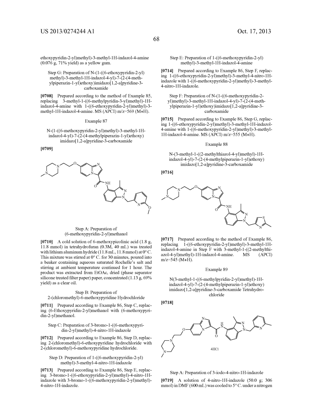 SUBSTITUTED N-(1H-INDAZOL-4-YL)IMIDAZO[1,2-]PYRIDINE-3-CARBOXAMIDE     COMPOUNDS AS TYPE III RECEPTOR TYROSINE KINASE INHIBITORS - diagram, schematic, and image 69