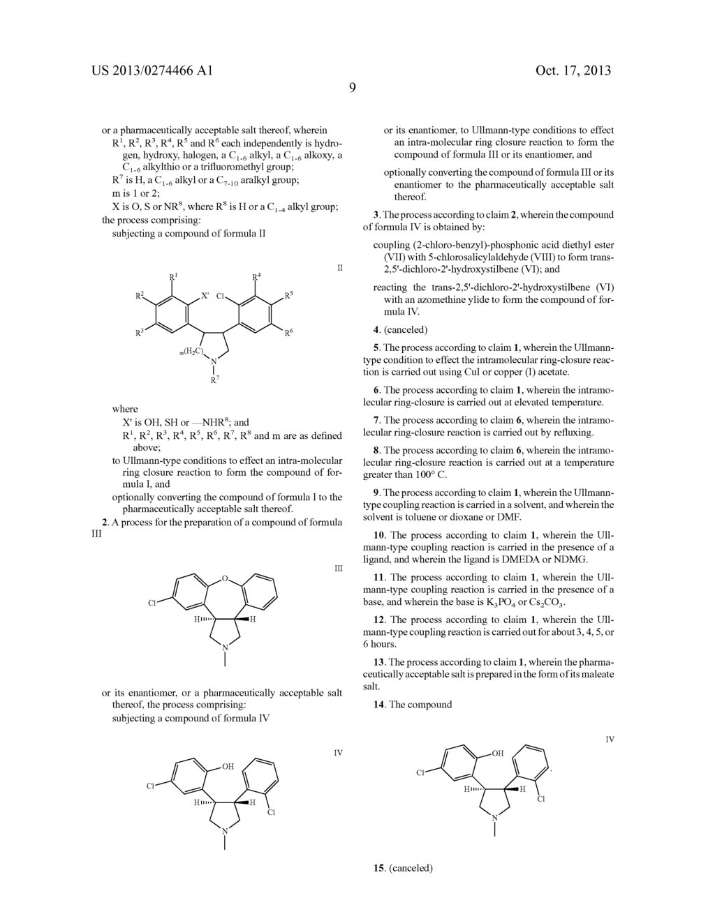 PROCESS FOR THE PREPARATION OF TETRACYCLIC DERIVATIVES AND INTERMEDIATE     PRODUCTS USED IN THE PROCESS - diagram, schematic, and image 16