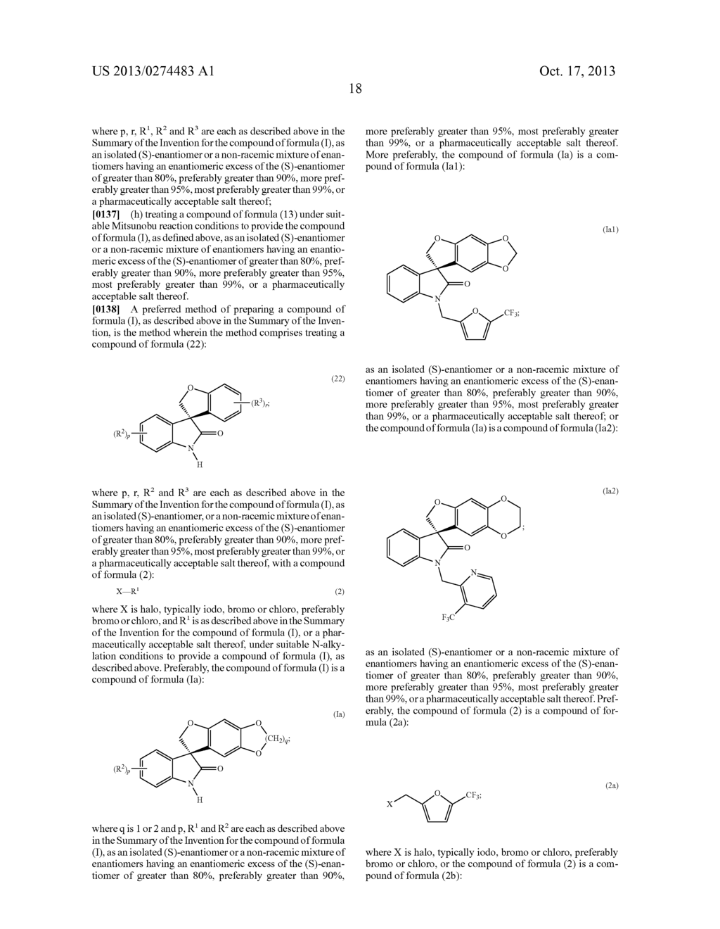 ASYMMETRIC SYNTHESES FOR SPIRO-OXINDOLE COMPOUNDS USEFUL AS THERAPEUTIC     AGENTS - diagram, schematic, and image 19