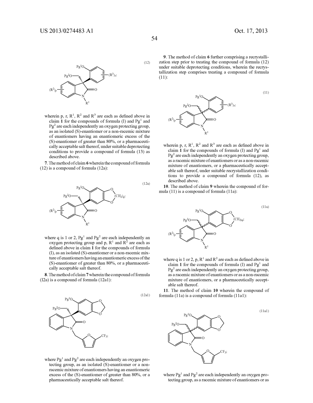 ASYMMETRIC SYNTHESES FOR SPIRO-OXINDOLE COMPOUNDS USEFUL AS THERAPEUTIC     AGENTS - diagram, schematic, and image 55