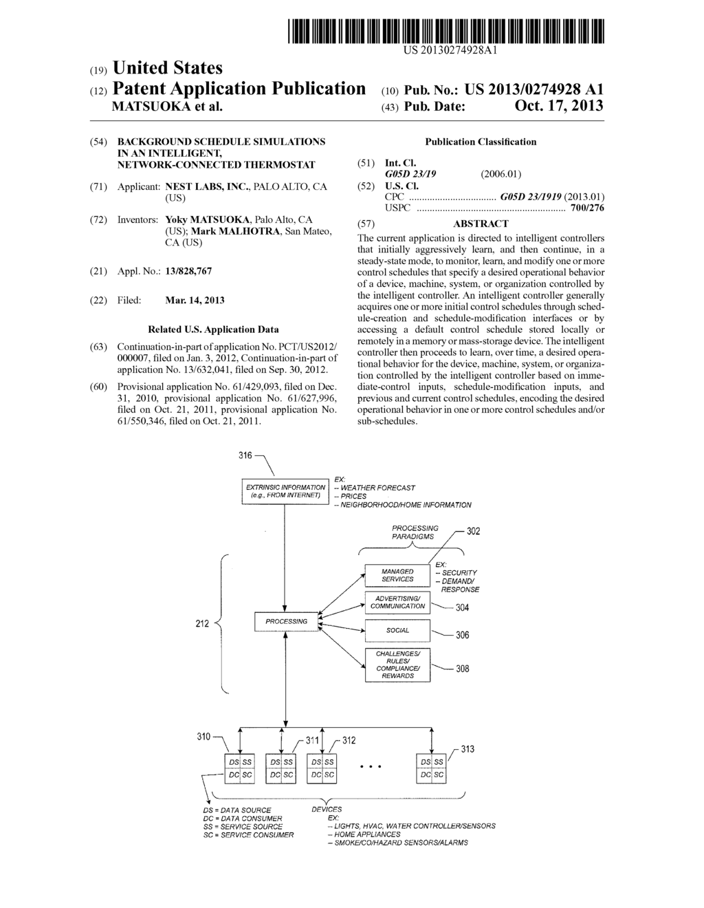 BACKGROUND SCHEDULE SIMULATIONS IN AN INTELLIGENT, NETWORK-CONNECTED     THERMOSTAT - diagram, schematic, and image 01