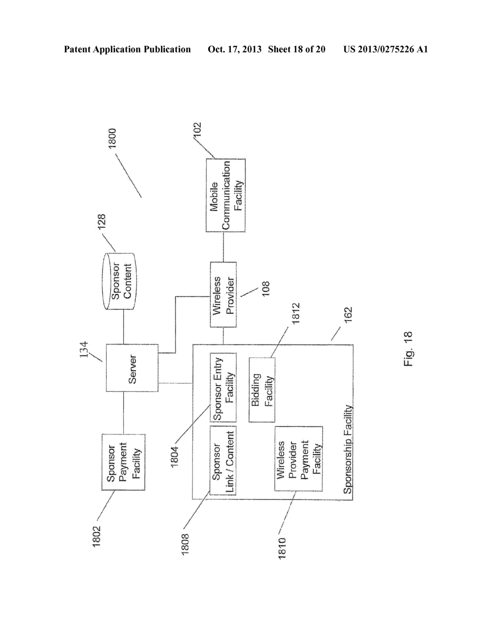 System for Targeting Advertising Content to a Plurality of Mobile     Communication Facilities - diagram, schematic, and image 19