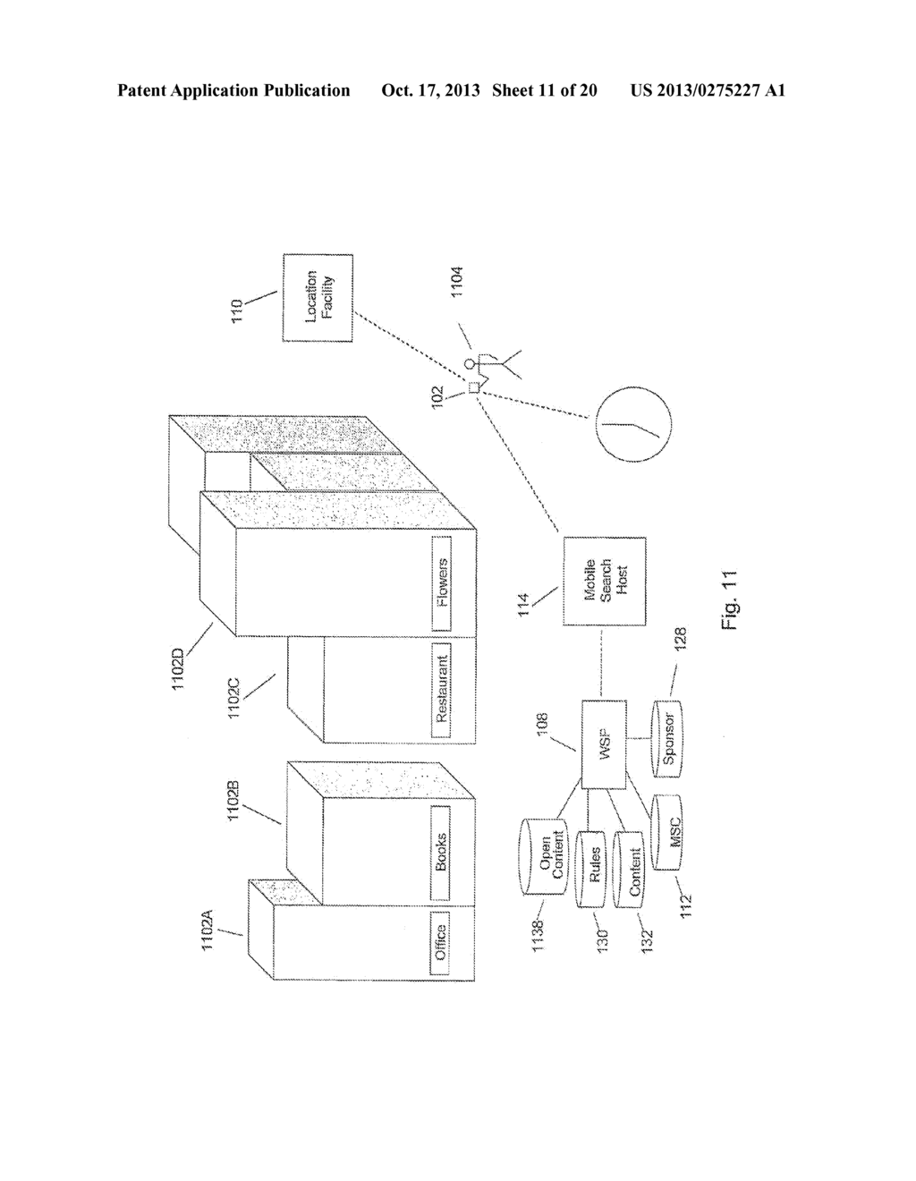 System for Targeting Advertising Content to a Plurality of Mobile     Communication Facilities - diagram, schematic, and image 12