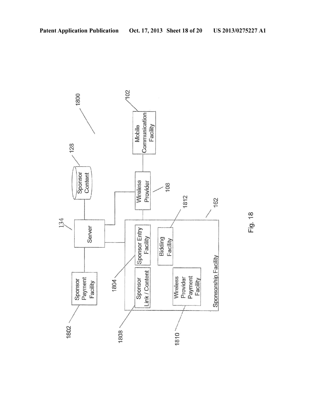 System for Targeting Advertising Content to a Plurality of Mobile     Communication Facilities - diagram, schematic, and image 19