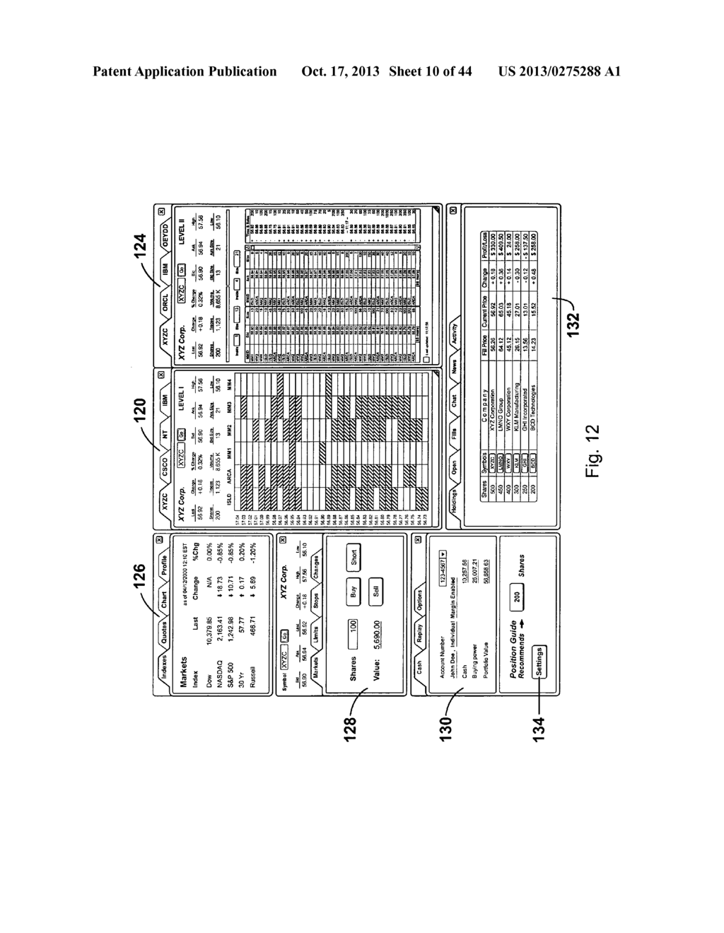 Interactive grid-based graphical trading system for real time security     trading - diagram, schematic, and image 11