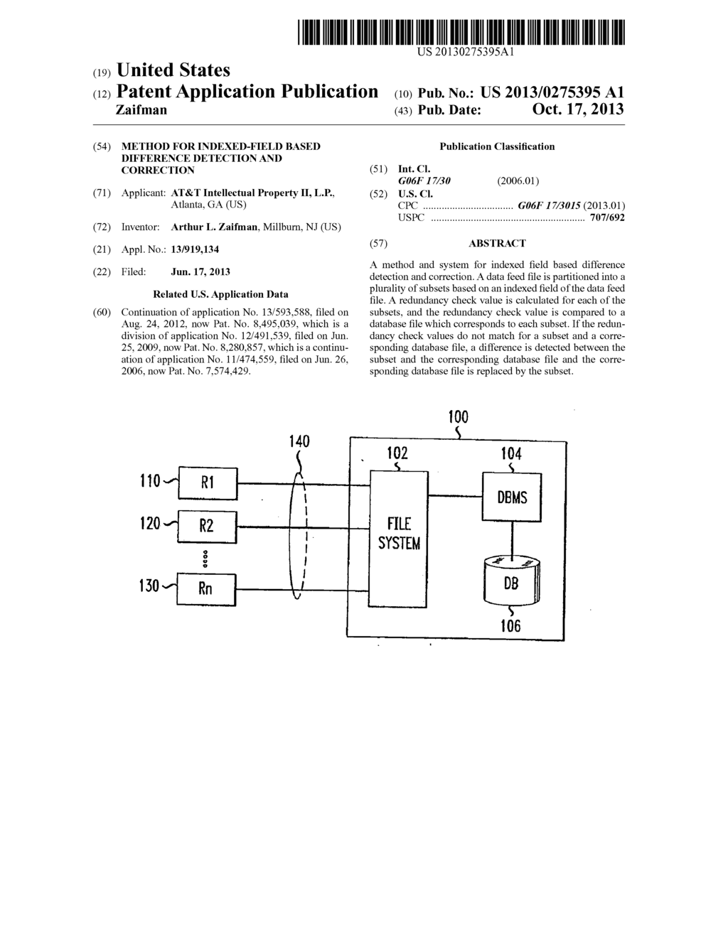 Method for Indexed-Field Based Difference Detection and Correction - diagram, schematic, and image 01