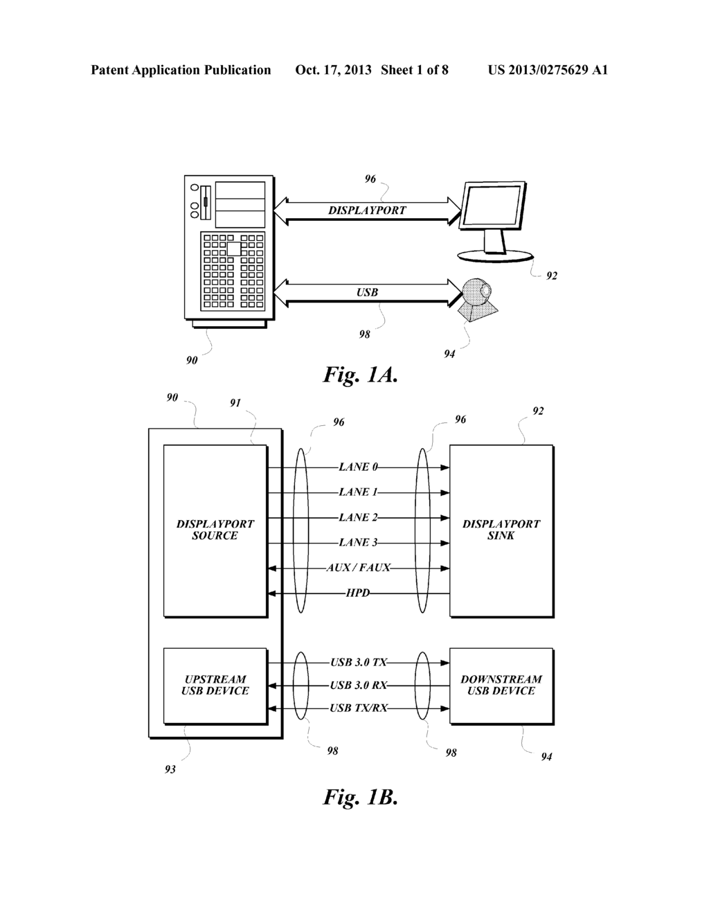 Devices and Methods for Transmitting USB Data Over DisplayPort     Transmission Media - diagram, schematic, and image 02