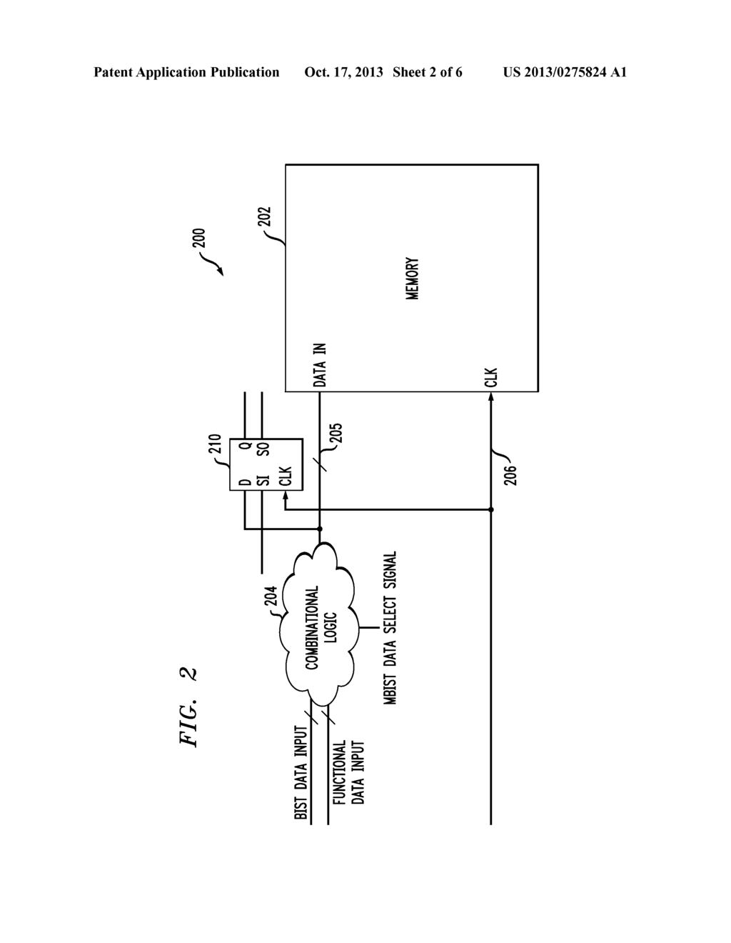 SCAN-BASED CAPTURE AND SHIFT OF INTERFACE FUNCTIONAL SIGNAL VALUES IN     CONJUNCTION WITH BUILT-IN SELF-TEST - diagram, schematic, and image 03