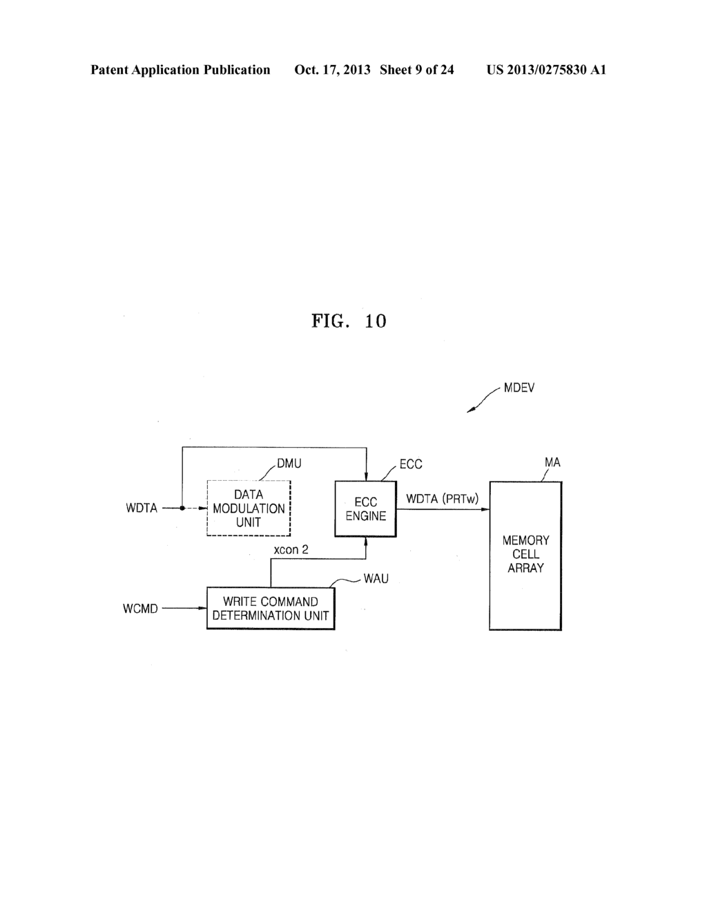 MEMORY DEVICE, MEMORY SYSTEM, AND METHOD OF OPERATING THE SAME - diagram, schematic, and image 10