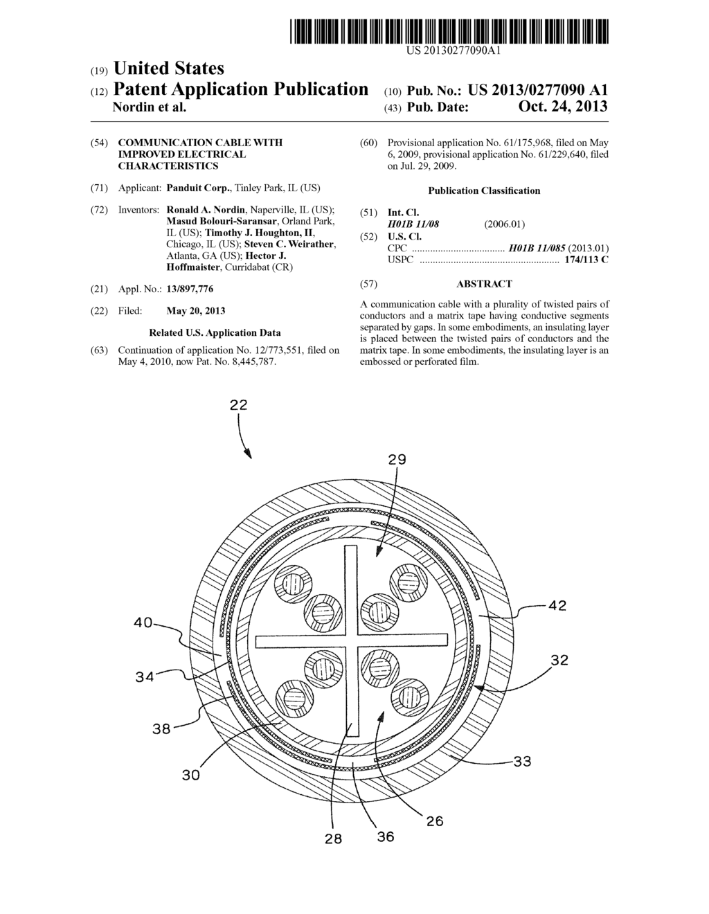 Communication Cable with Improved Electrical Characteristics - diagram, schematic, and image 01