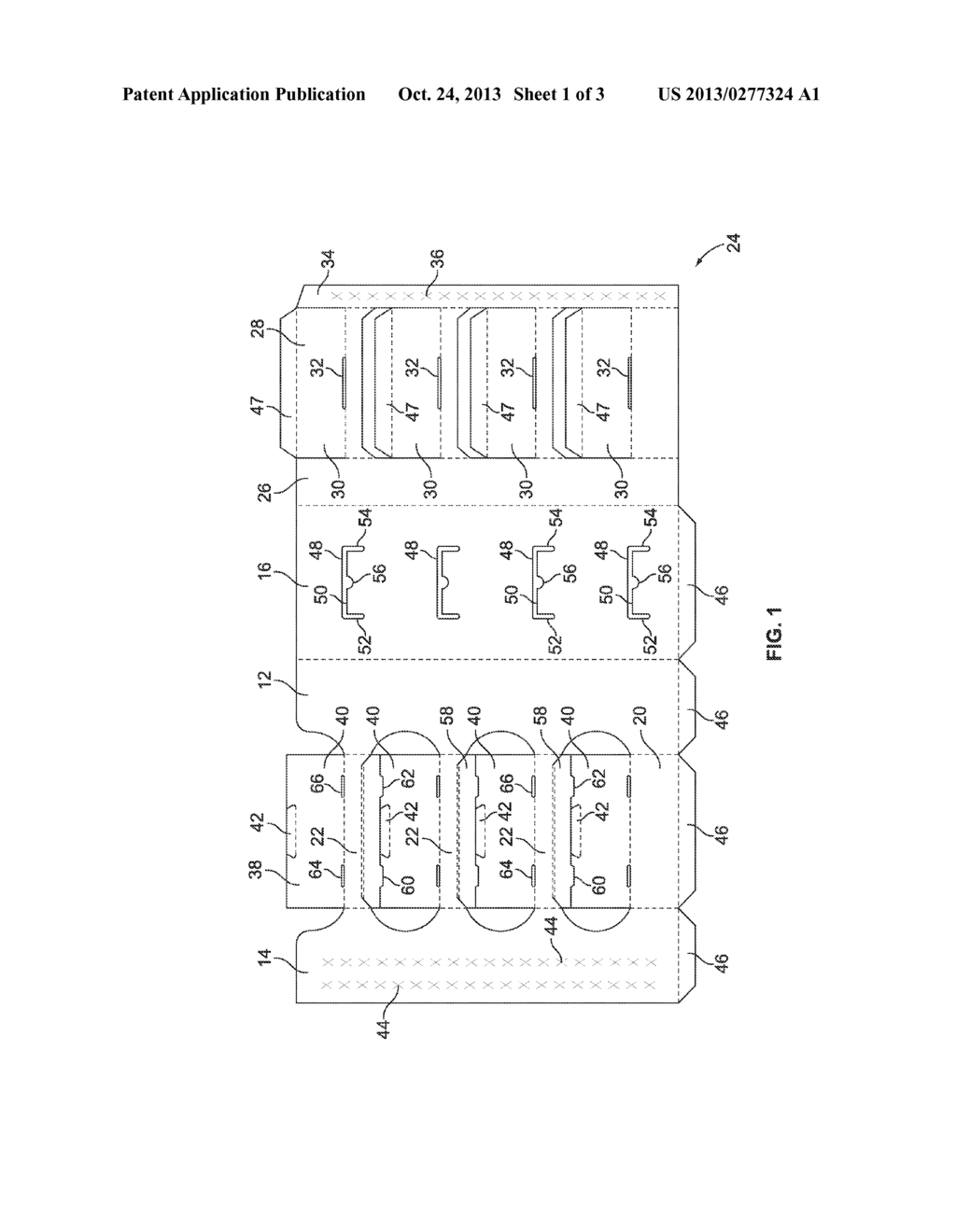 Corrugated Shelving Display System with Two-Piece Shelves - diagram, schematic, and image 02