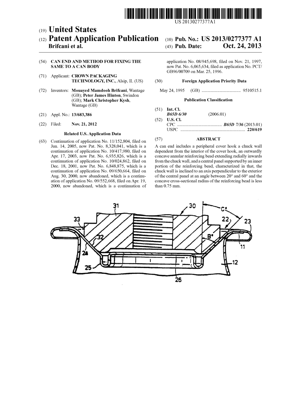 Can End and Method for Fixing the Same to a Can Body - diagram, schematic, and image 01