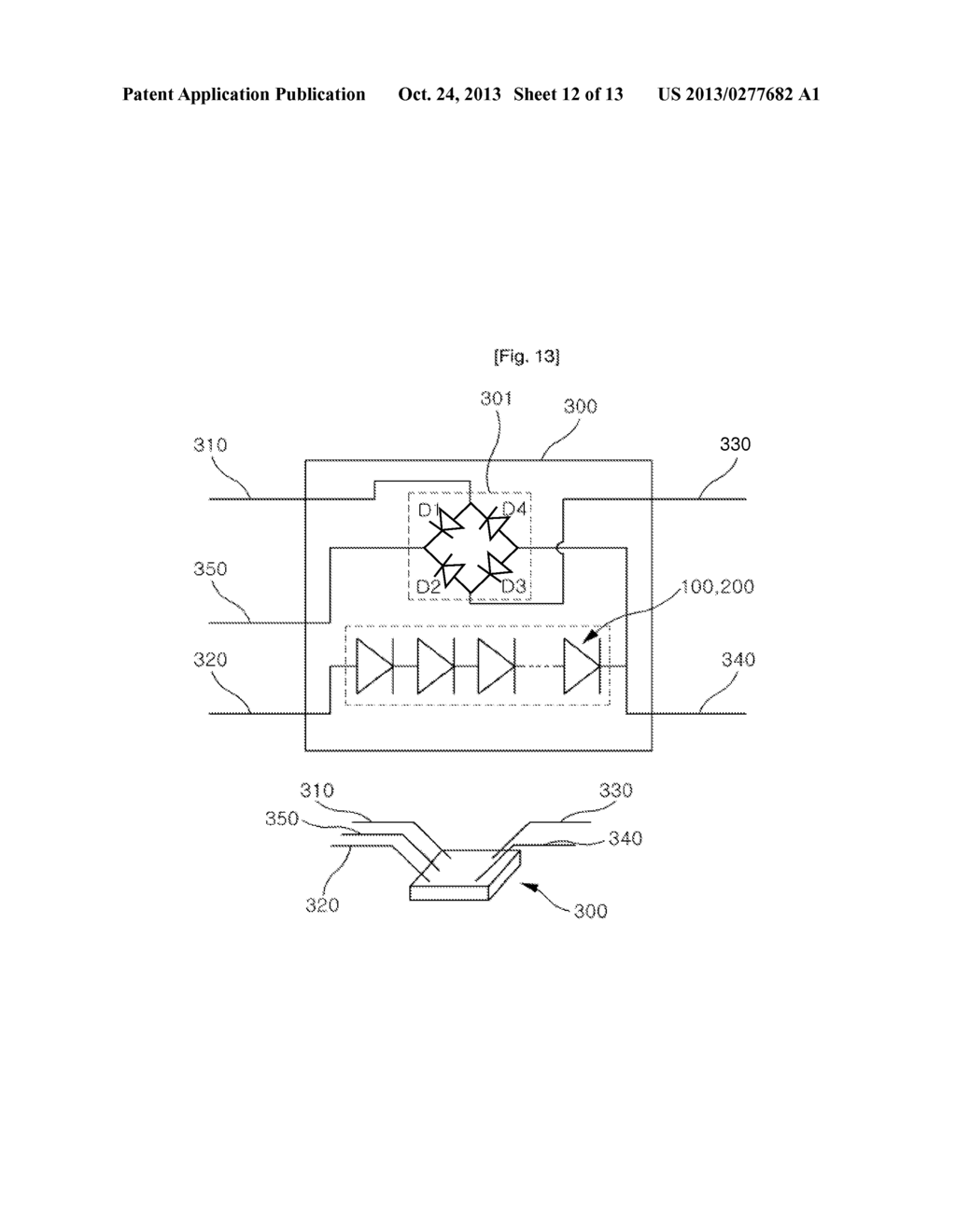 LIGHT EMITTING ELEMENT WITH A PLURALITY OF CELLS BONDED, METHOD OF     MANUFACTURING THE SAME, AND LIGHT EMITTING DEVICE USING THE SAME - diagram, schematic, and image 13