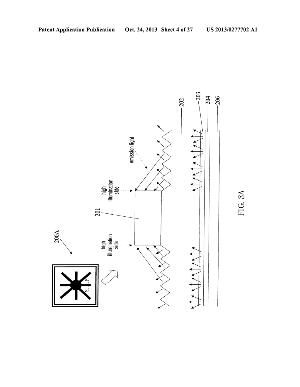 Light Emitting Diode Device Having Electrode With Low Illumination Side     And High Illumination Side - diagram, schematic, and image 05