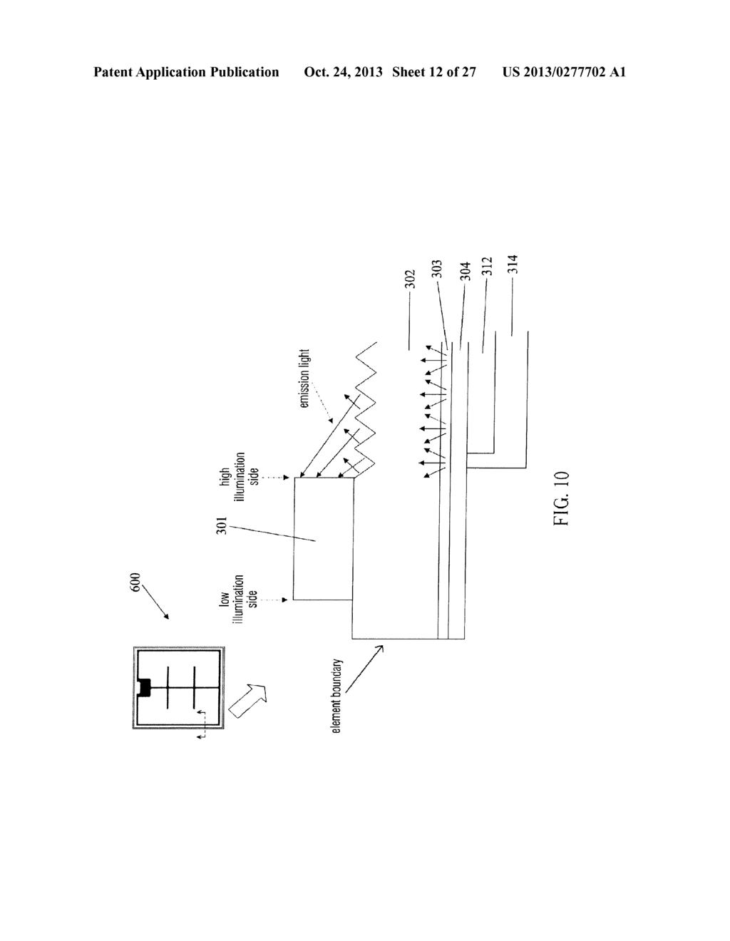 Light Emitting Diode Device Having Electrode With Low Illumination Side     And High Illumination Side - diagram, schematic, and image 13