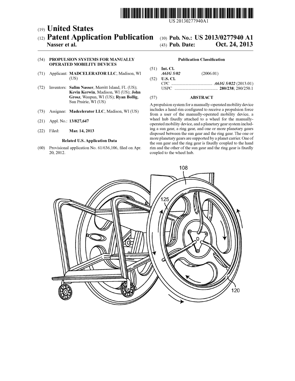 PROPULSION SYSTEMS FOR MANUALLY OPERATED MOBILITY DEVICES - diagram, schematic, and image 01