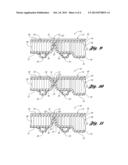 ASSEMBLY INCLUDING A COMPRESSION-MOLDED, COMPOSITE PANEL LOCALLY     REINFORCED ADJACENT A LIVING HINGE OF THE ASSEMBLY diagram and image