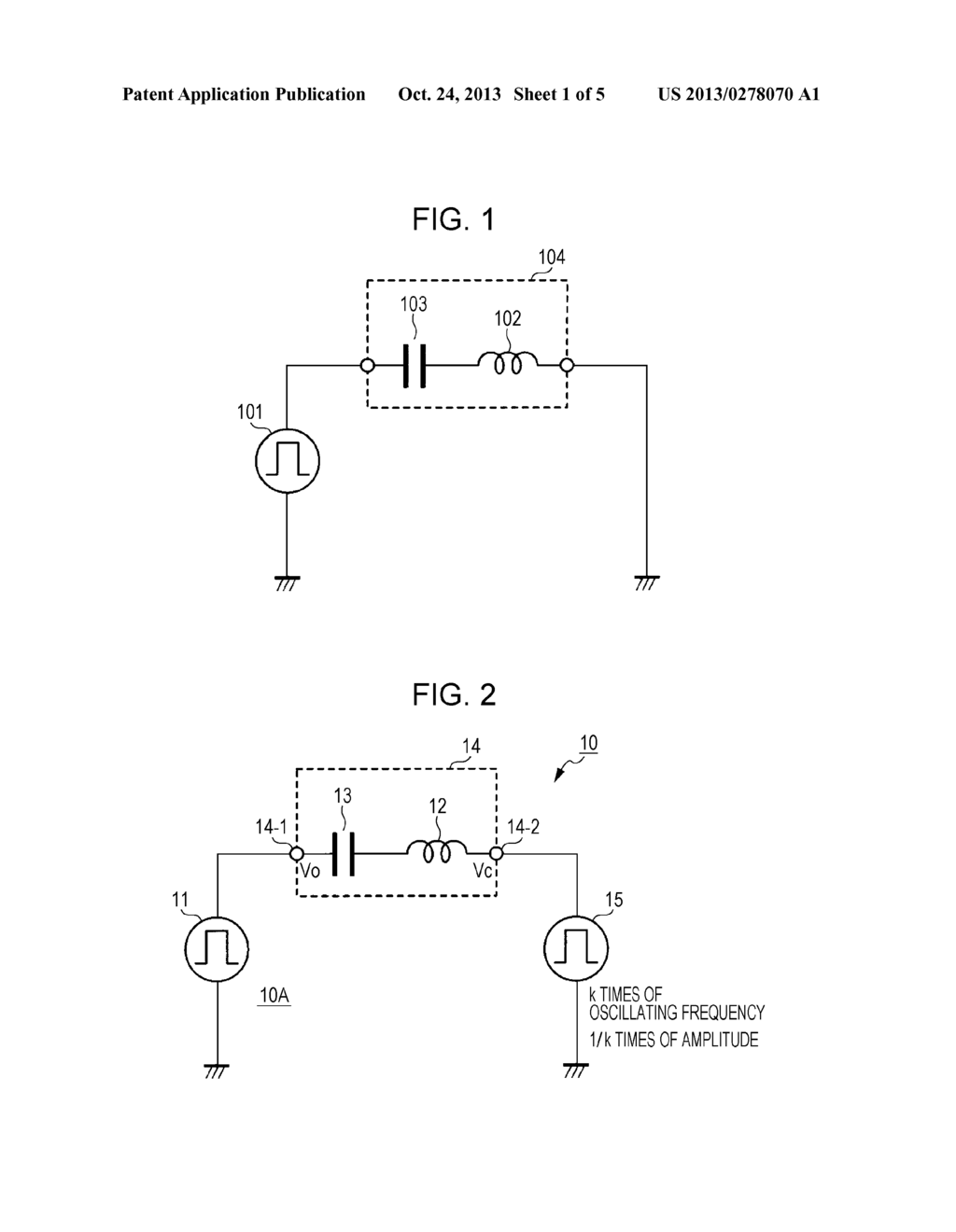 ELECTRIC POWER TRANSMISSION APPARATUS, CONTACTLESS ELECTRIC POWER     TRANSMISSION SYSTEM, AND SIGNAL GENERATION METHOD - diagram, schematic, and image 02