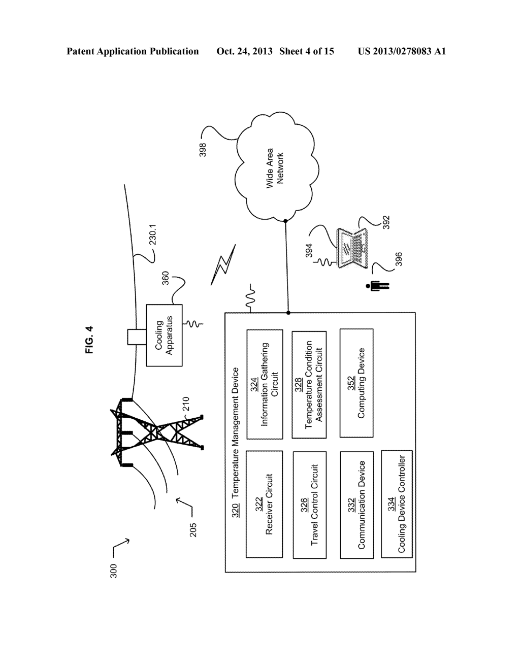 TRANSMISSION-LINE COUPLED HEAT-DISSIPATION DEVICE WITH AN ASSEMBLY OF ONE     OR MORE CONTROLLABLE FINS - diagram, schematic, and image 05