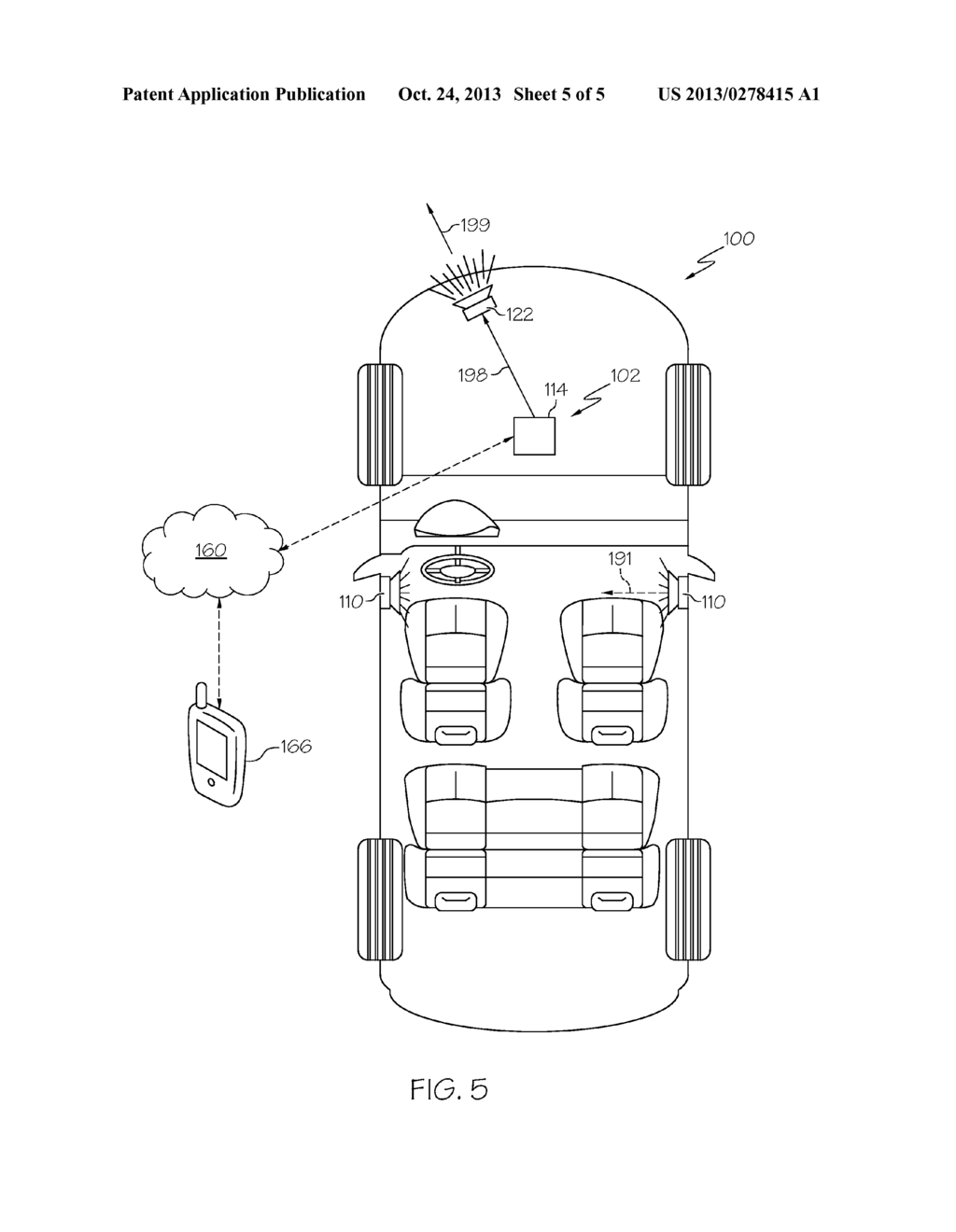 Systems and Methods For Indicating The Presence Of A Mobile Device Within     A Passenger Cabin - diagram, schematic, and image 06