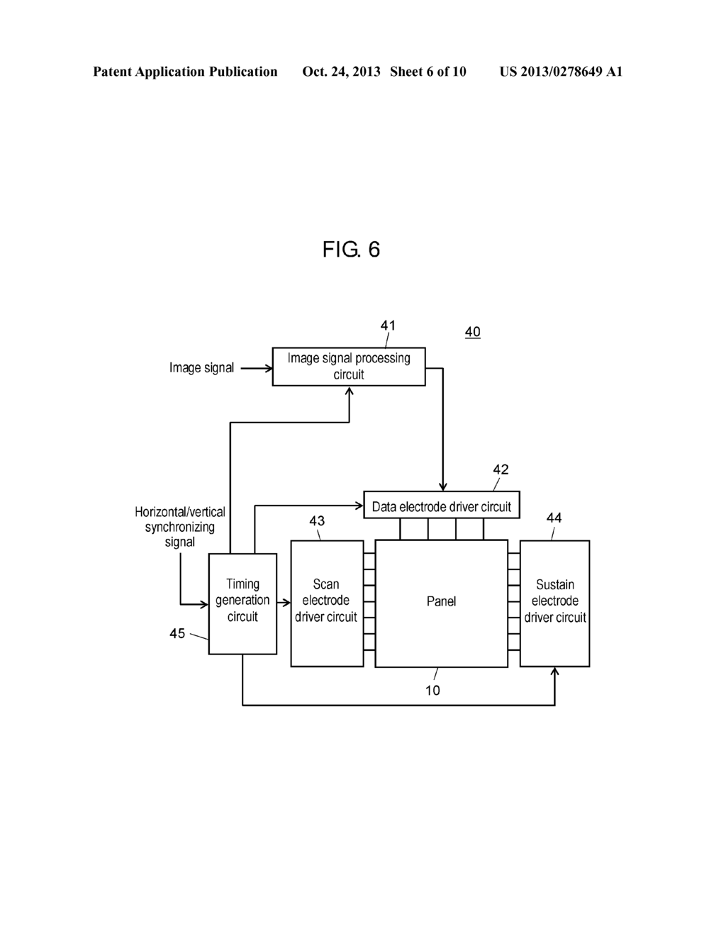 DRIVING METHOD FOR PLASMA DISPLAY PANEL, AND PLASMA DISPLAY DEVICE - diagram, schematic, and image 07