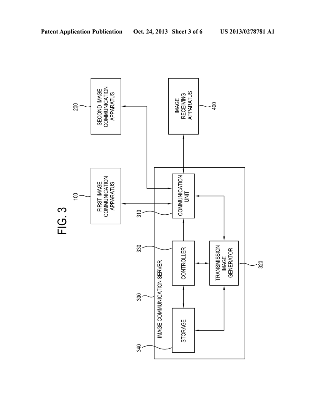 IMAGE COMMUNICATION APPARATUS, IMAGE COMMUNICATION SERVER AND IMAGE     PROCESSING METHOD FOR IMAGE COMMUNICATION - diagram, schematic, and image 04