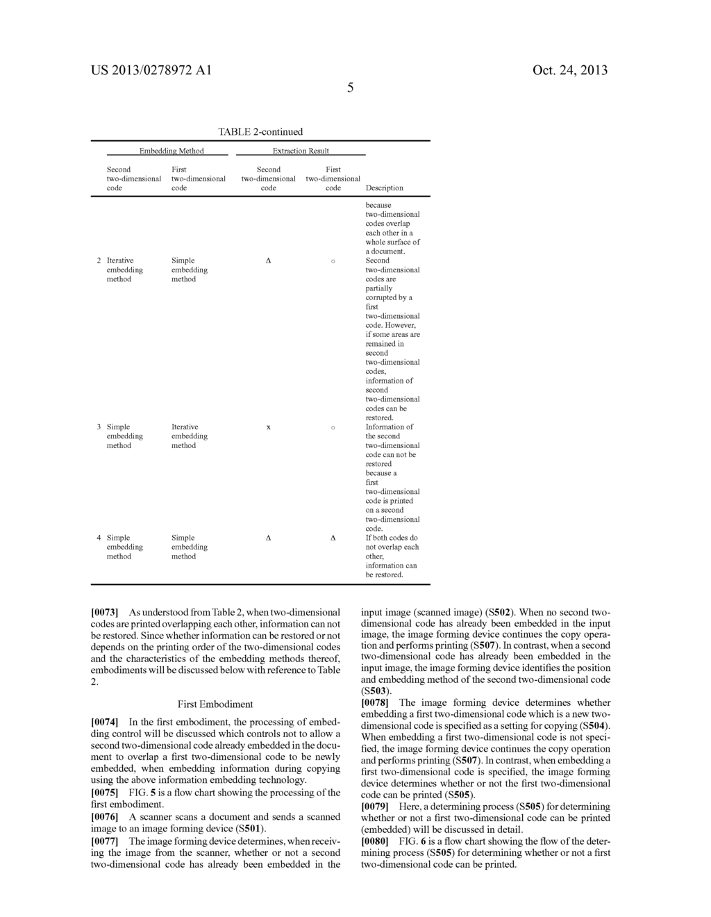 METHOD OF EMBEDDING A PLURALITY OF DIFFERENT TWO-DIMENSIONAL CODES IN AN     IMAGE - diagram, schematic, and image 21