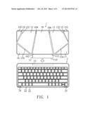 KEYBOARD DEVICE WITH A SUPPORT FOR SUPPORTING A KEYBOARD diagram and image