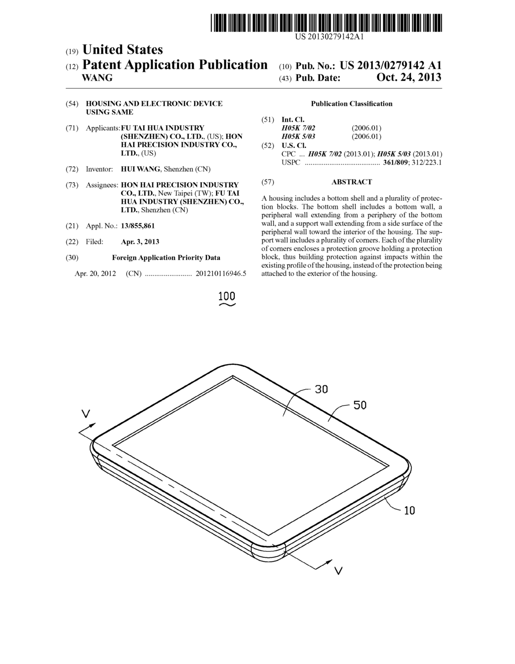 HOUSING AND ELECTRONIC DEVICE USING SAME - diagram, schematic, and image 01