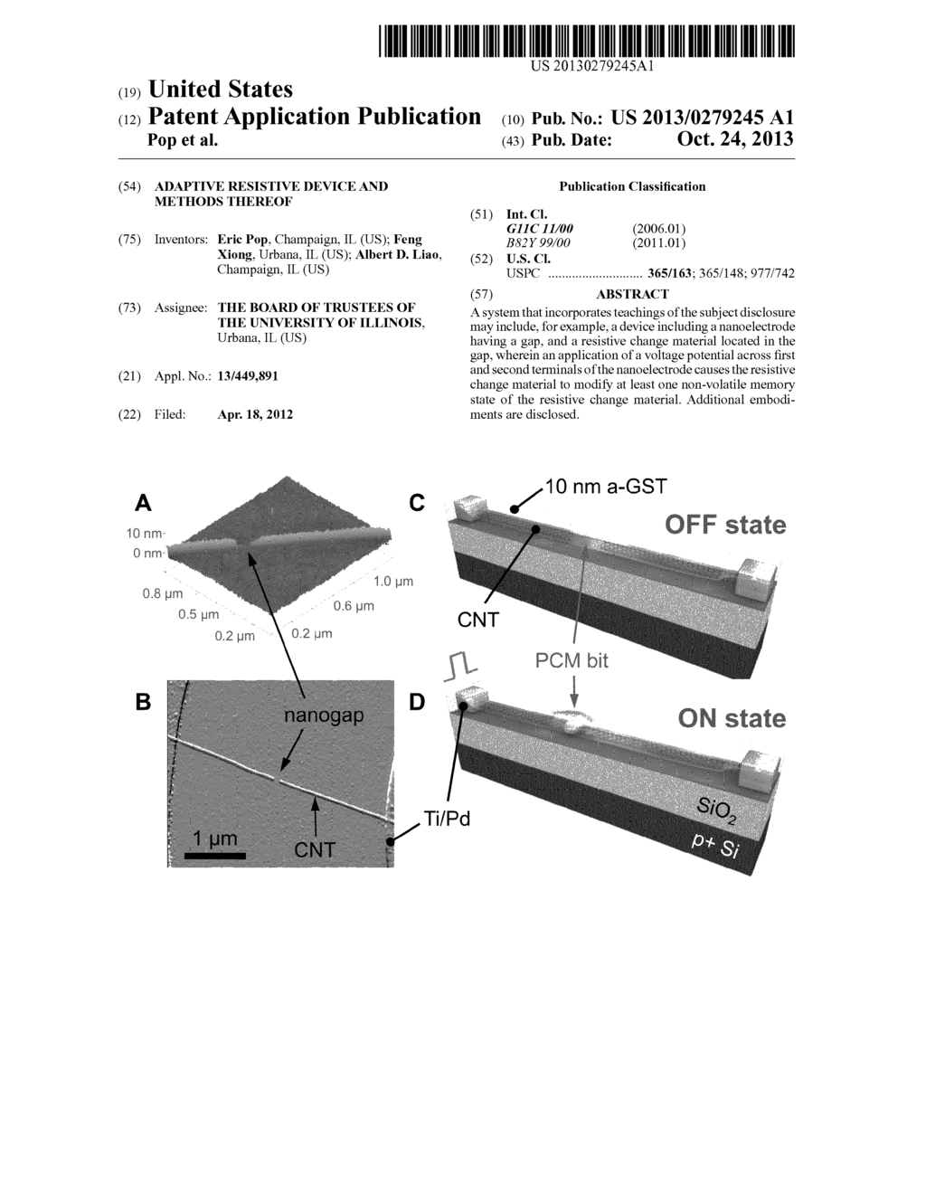 ADAPTIVE RESISTIVE DEVICE AND METHODS THEREOF - diagram, schematic, and image 01