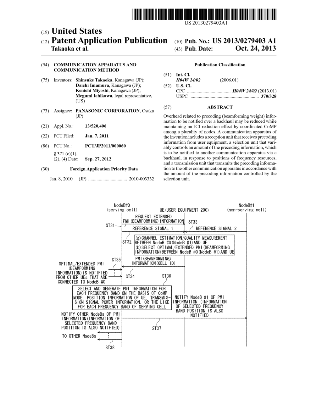 COMMUNICATION APPARATUS AND COMMUNICATION METHOD - diagram, schematic, and image 01