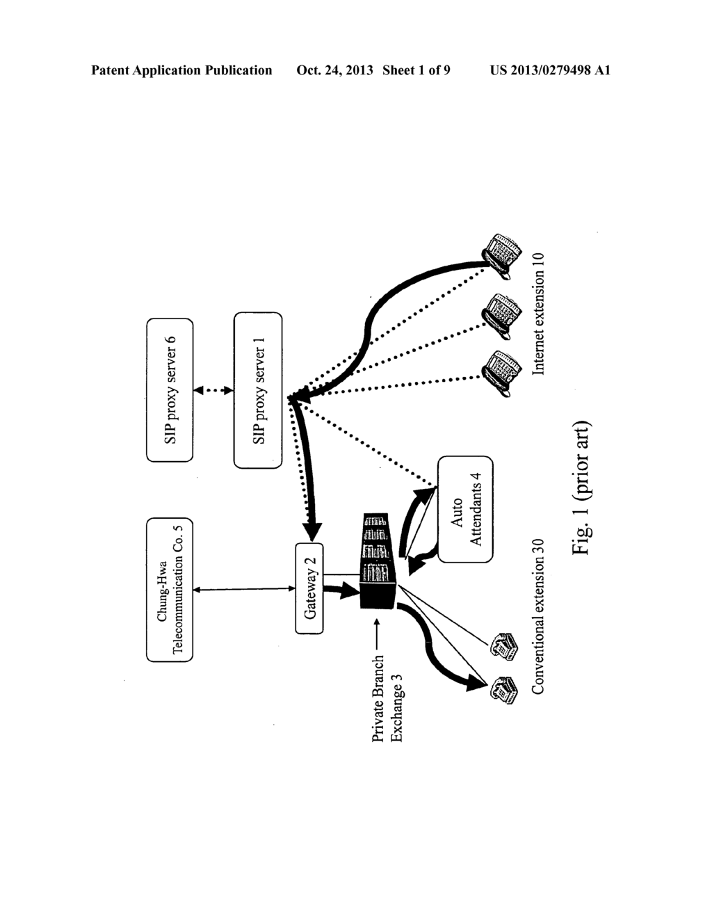 METHOD FOR DIALING FROM INTERNET EXTENSION TO CONVENTIONAL EXTENSION - diagram, schematic, and image 02