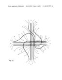 Weaving-free interchange with few bridges and exterior exits and entrances     only diagram and image