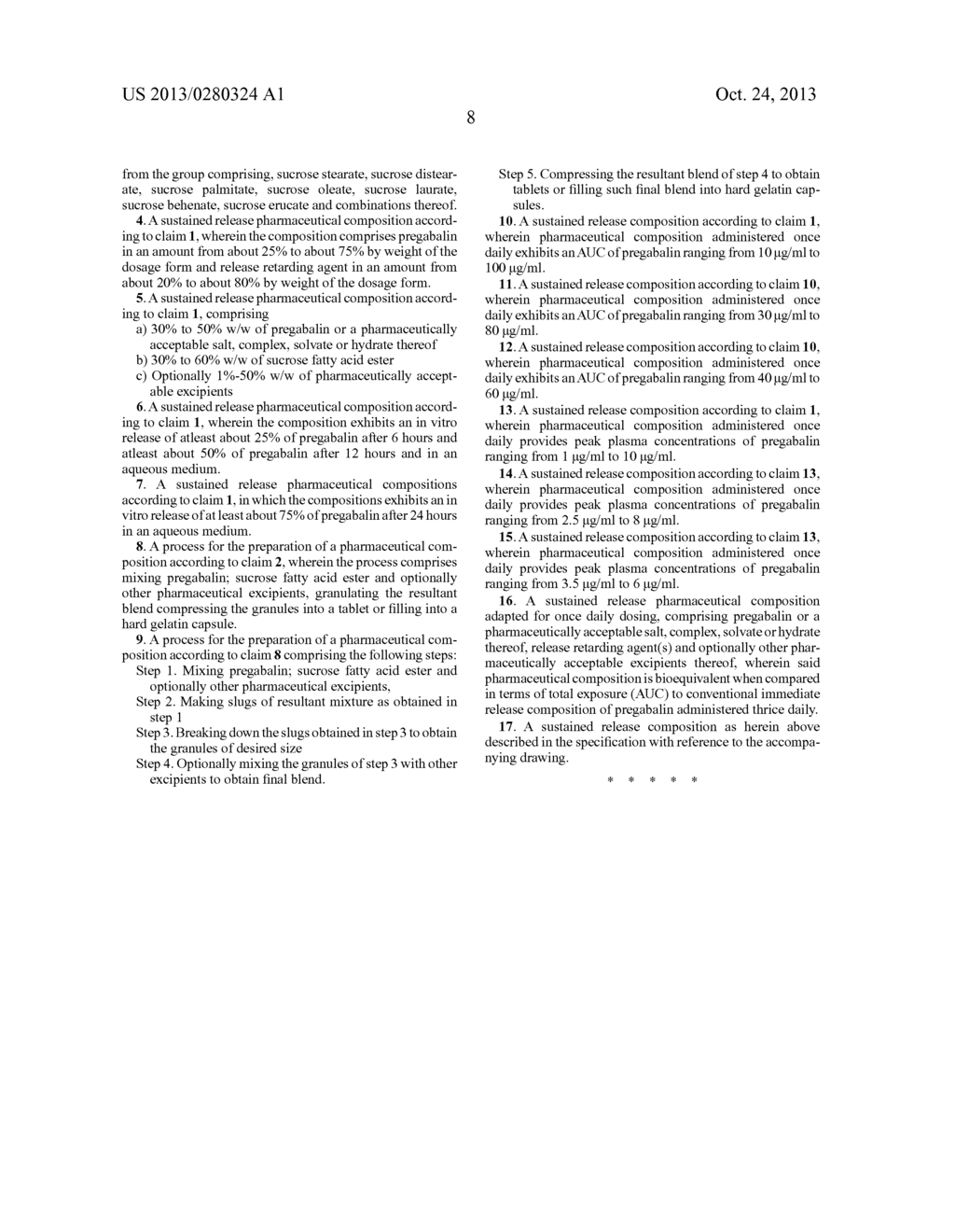 SUSTAINED RELEASE PHARMACEUTICAL COMPOSITIONS COMPRISING PREGABALIN - diagram, schematic, and image 10