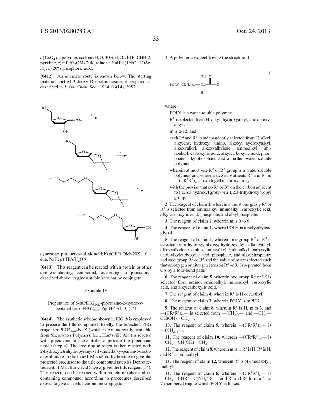 POLYMERIC ALPHA-HYDROXY ALDEHYDE AND KETONE REAGENTS AND CONJUGATION     METHOD - diagram, schematic, and image 40