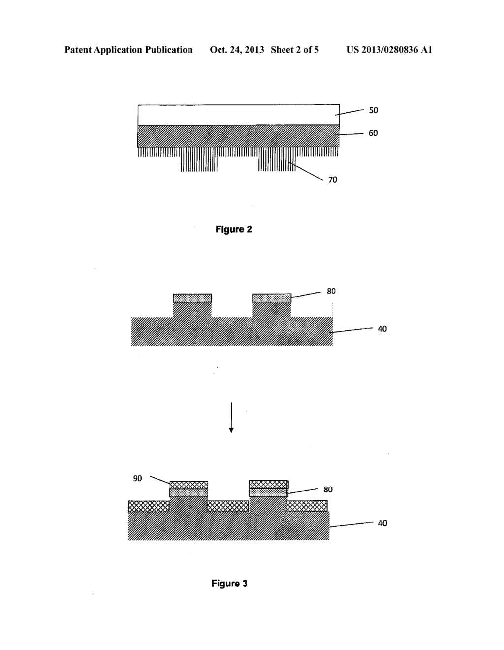 METHOD AND SYSTEM FOR PRODUCING HIGH RESOLUTION PATTERNS IN REGISTRATION     ON THE SURFACE OF A SUBSTRATE - diagram, schematic, and image 03