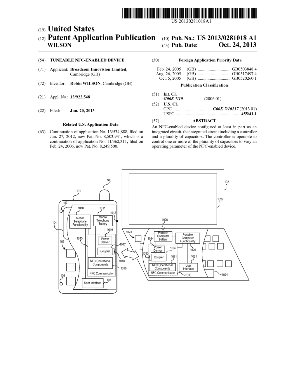 TUNEABLE NFC-ENABLED DEVICE - diagram, schematic, and image 01