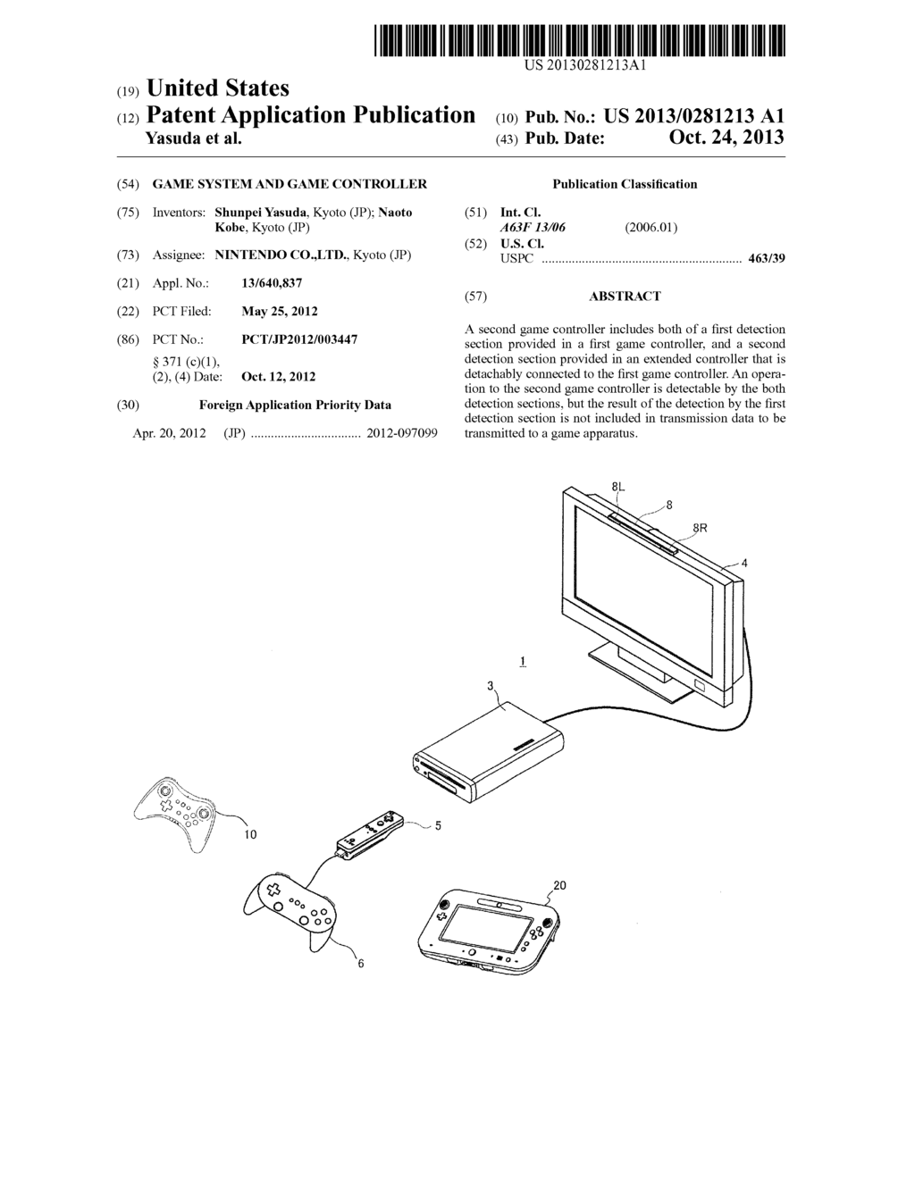 GAME SYSTEM AND GAME CONTROLLER - diagram, schematic, and image 01