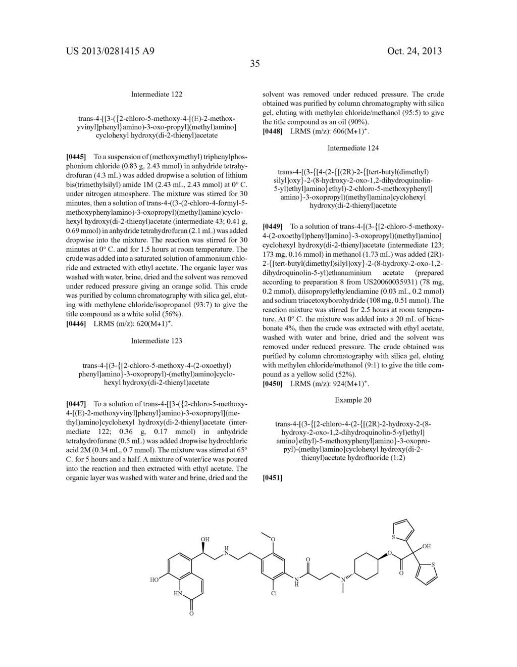 NEW CYCLOHEXYLAMINE DERIVATIVES HAVING  2 ADRENERGIC AGONIST AND M3     MUSCARINIC ANTAGONIST ACTIVITIES - diagram, schematic, and image 36